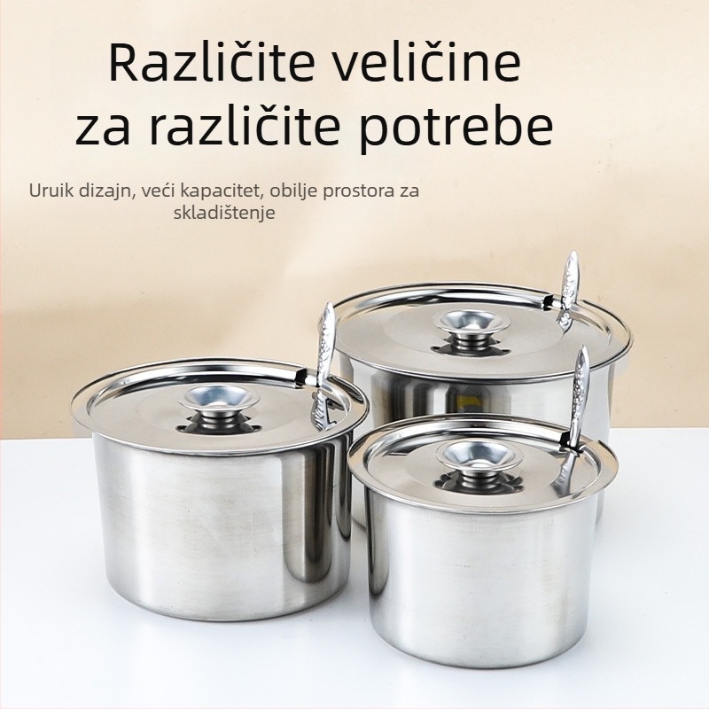 Nehrđajući čelični šalica za okuse s otvorenim poklopcem, posuda za čvrste začine, mogućnost tiska logotipa