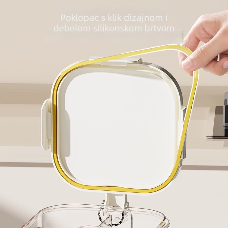 Četverodjelna posuda za začine, PET+PP materijal, skladištenje čvrstih začina, ispis logotipa, mogućnost prilagodbe