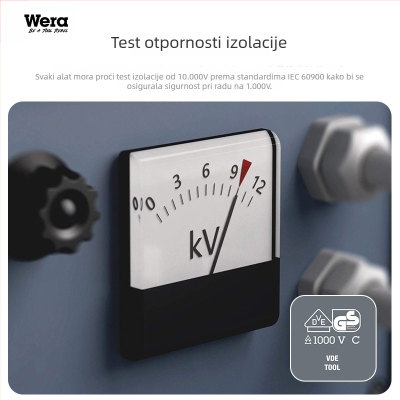 WERA izolirani set odvijača — krom-vanadijevo čeli, nemagnetno, težina 0.15, PVC drška