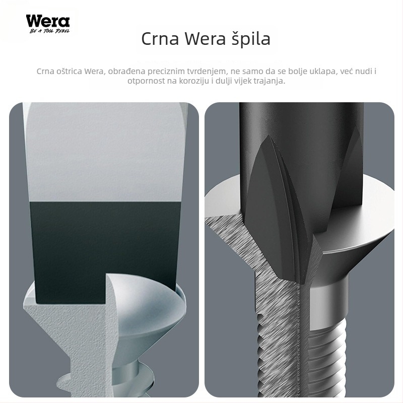 WERA izolirani set odvijača — krom-vanadijevo čeli, nemagnetno, težina 0.15, PVC drška