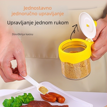 Chuangchi Staklena set posuda za začine – zatvorena, prašini otporna, za tvrde začine, otisak logotipa, prilagodljivo
