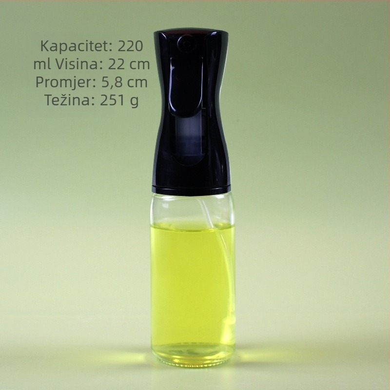 Staklena bočica za raspršivanje ulja 220 ml za kuhinju