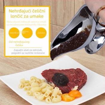 Camp Home posuda za umak od nehrđajućeg čelika 201, za ljepljive začine, s tiskanim logom, moderni minimalistički stil