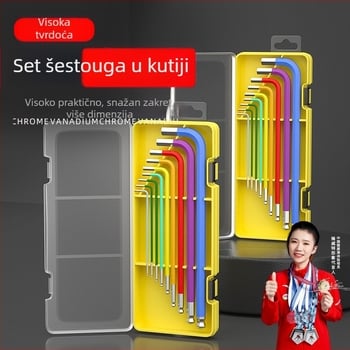 Set unutarnjih šesterokutnih ključeva, krom-vanadijev čelik Cr_V