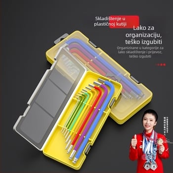 Set unutarnjih šesterokutnih ključeva, krom-vanadijev čelik Cr_V