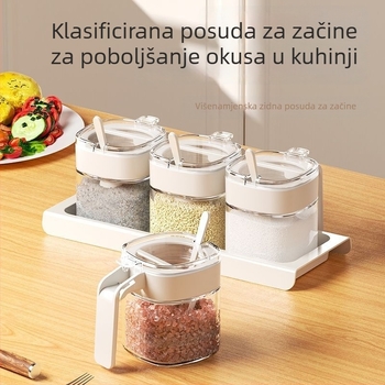 Keramički set posuda za sol s mericama za začine