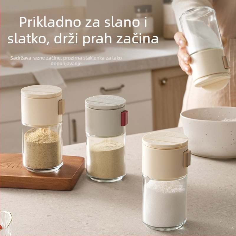 Staklena posuda za začine s čvrstim zatvaranjem - prehrambene kvalitete, marka Yushi, mogućnost prilagođavanja i otiska logotipa