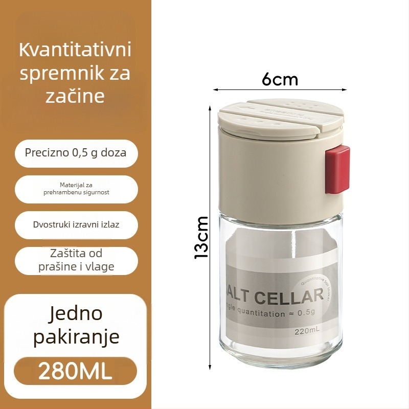 Staklena posuda za začine s čvrstim zatvaranjem - prehrambene kvalitete, marka Yushi, mogućnost prilagođavanja i otiska logotipa