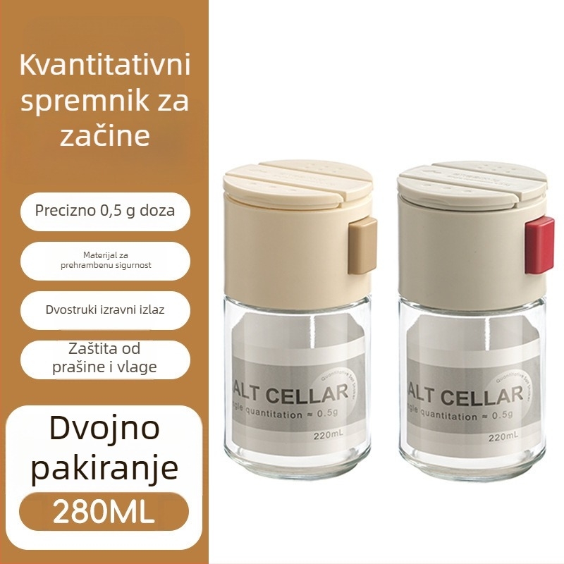Staklena posuda za začine s čvrstim zatvaranjem - prehrambene kvalitete, marka Yushi, mogućnost prilagođavanja i otiska logotipa
