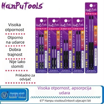 Križni bit za odvijač Nb-S2, kut 61°, otporan na udarce, magnetski