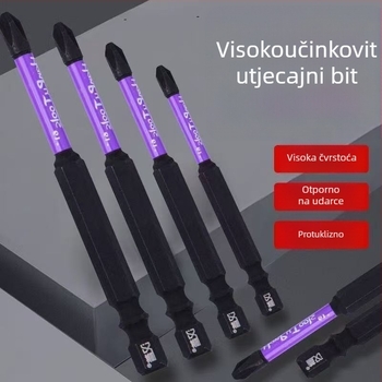 Križni bit za odvijač Nb-S2, kut 61°, otporan na udarce, magnetski