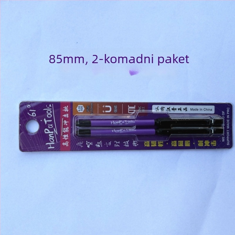 Križni bit za odvijač Nb-S2, kut 61°, otporan na udarce, magnetski