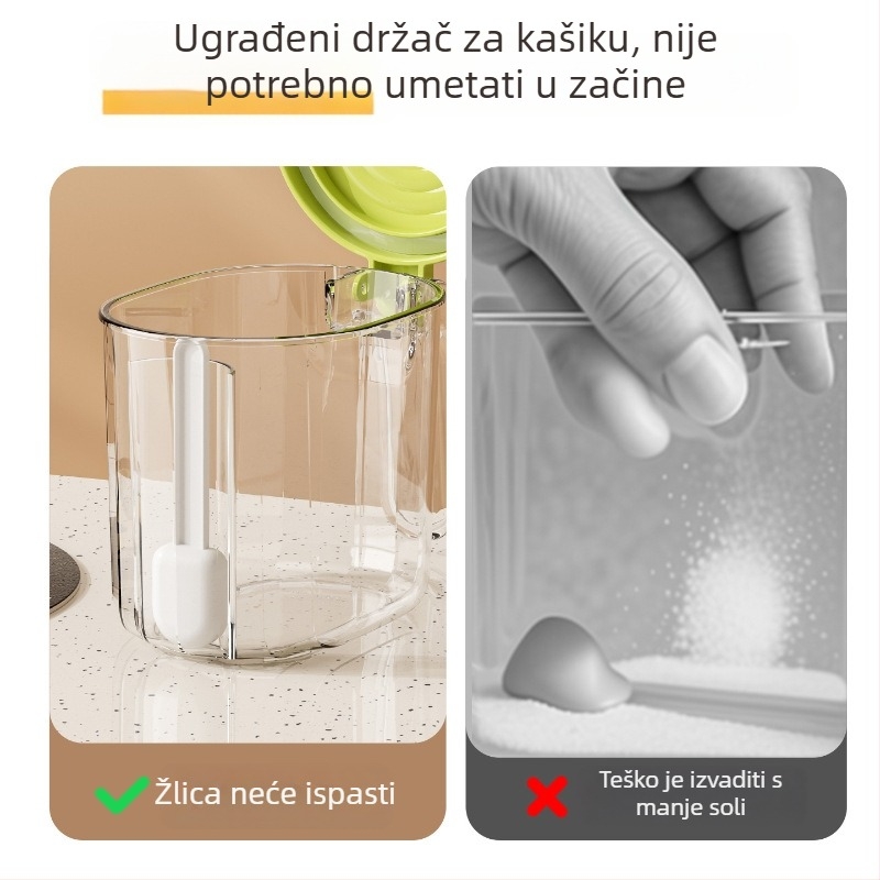 Kućna kutija za začine sa zatvaračem i otpornom na vlagu, plastična posuda za tvrde začine, kapacitet 6 kg, moderni minimalistički stil
