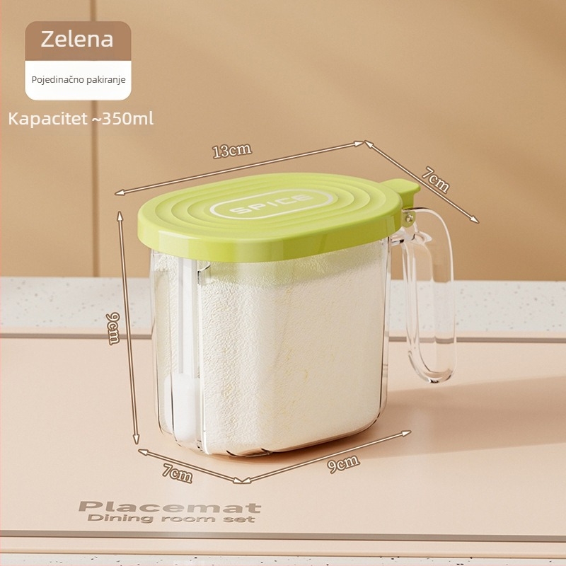 Kućna kutija za začine sa zatvaračem i otpornom na vlagu, plastična posuda za tvrde začine, kapacitet 6 kg, moderni minimalistički stil