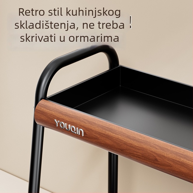 Kuhinjski stalak za začine s rotirajućom pločom, bez ugradnje – odlaganje soli, umaka i octa; Materijal: ugljična čelika; Stil: moderne minimalistički stil; Marka: Youqin; Izdanje: 2025.