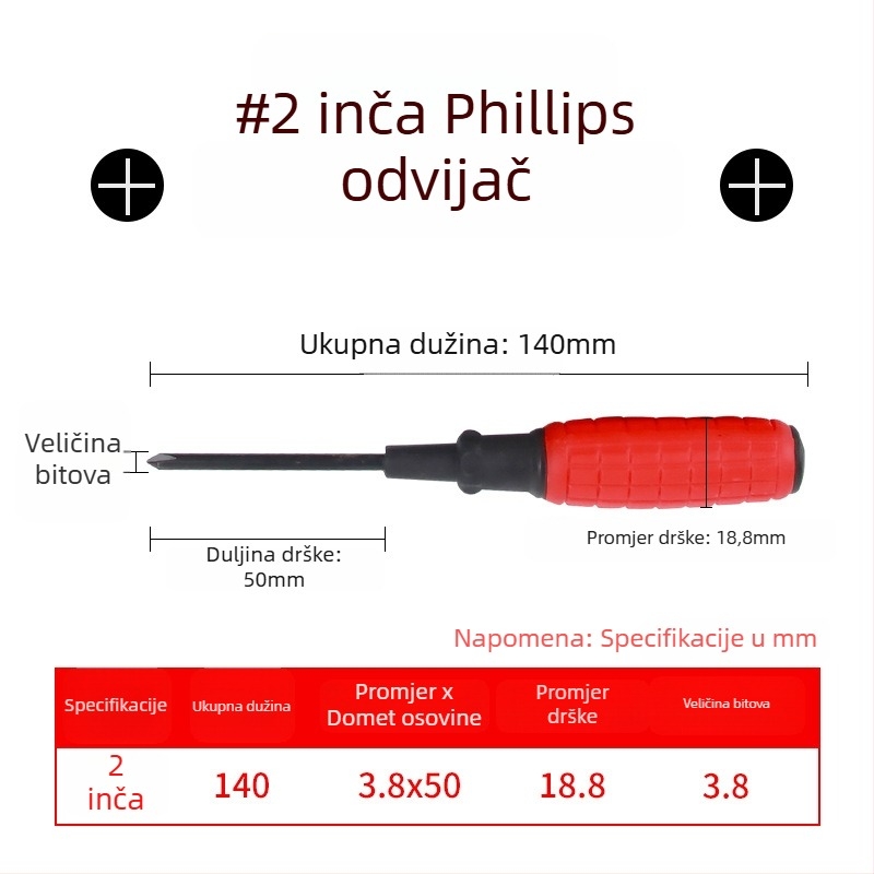 CHKL izolirani odvijač s Phillips glavom od visoko ugljičnog čelika