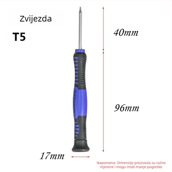 Višenamjenska precizna odvijač za popravak mobitela, od CR-V krom-vanadijevog čelika, izolirana, magnetska, težina 0.08