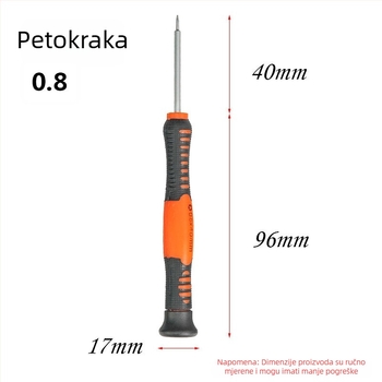 Višenamjenska precizna odvijač za popravak mobitela, od CR-V krom-vanadijevog čelika, izolirana, magnetska, težina 0.08