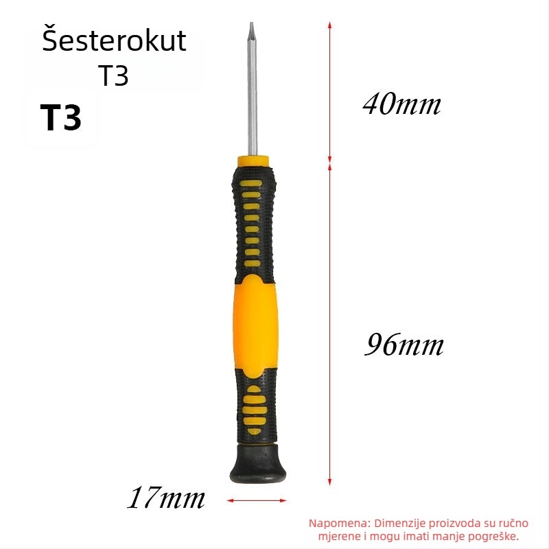 Višenamjenska precizna odvijač za popravak mobitela, od CR-V krom-vanadijevog čelika, izolirana, magnetska, težina 0.08