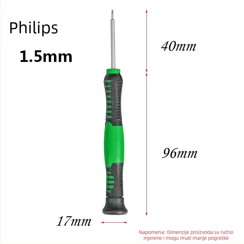 Višenamjenska precizna odvijač za popravak mobitela, od CR-V krom-vanadijevog čelika, izolirana, magnetska, težina 0.08