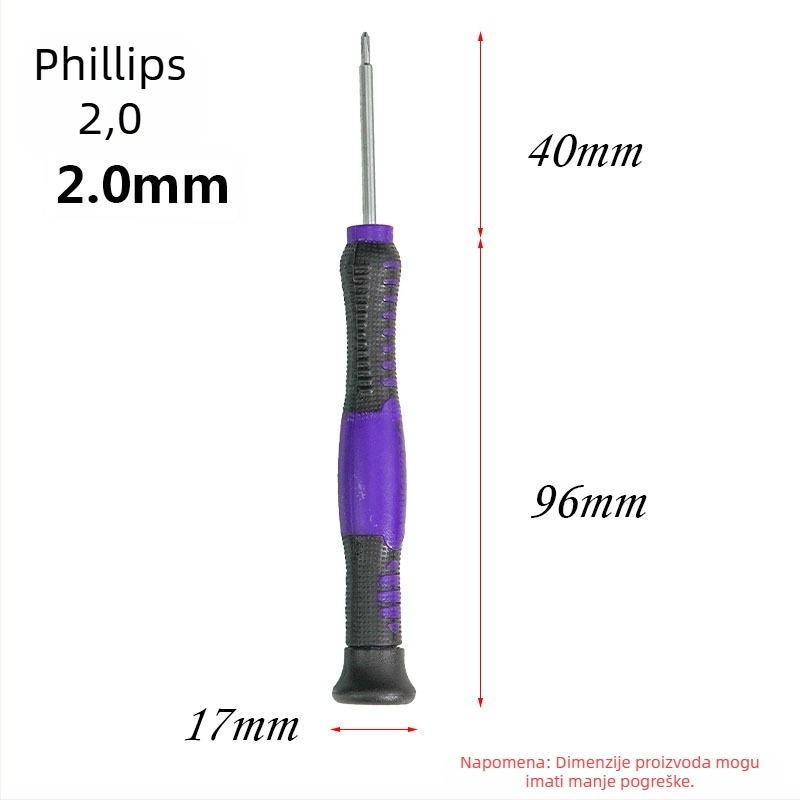 Višenamjenska precizna odvijač za popravak mobitela, od CR-V krom-vanadijevog čelika, izolirana, magnetska, težina 0.08