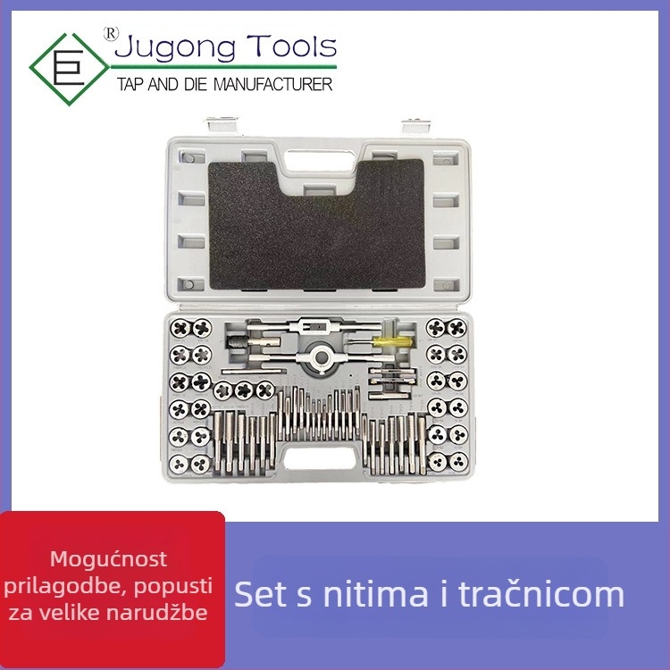 Set za taps i die, 60 komada, metrički i inčni navoji