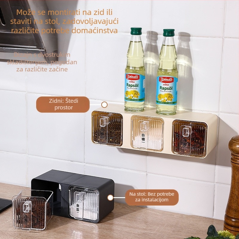Set plastičnih posuda za začine – čvrste začine – moderni minimalistički stil – premium kvaliteta – lansiran zimi 2023