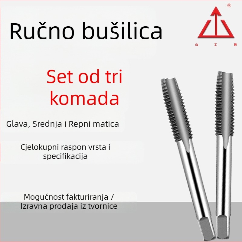 Ručni set za navoj M3-M24, tri komada