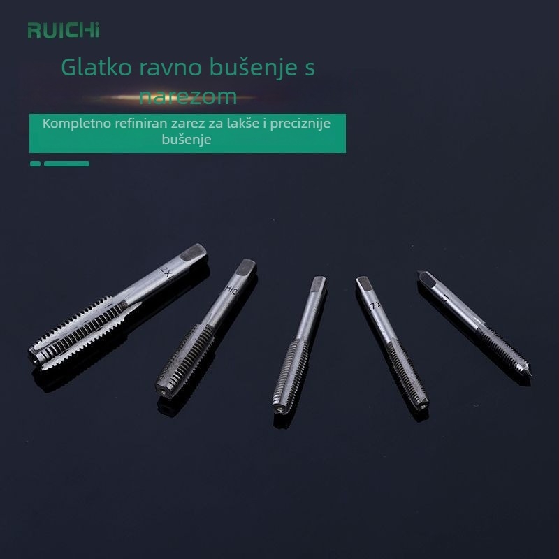 Set Tap Die za navijanje navoja, 12/20 komada, 45# čelik, ruichi brend, težina 0,42–0,52 kg