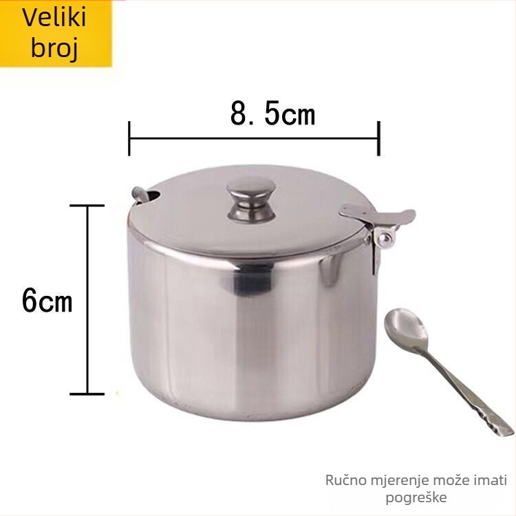 Set posuda za začine od nehrđajućeg čelika – za komercijalnu upotrebu, čvrste začinske, moderni minimalistički dizajn, mogućnost prilagodbe