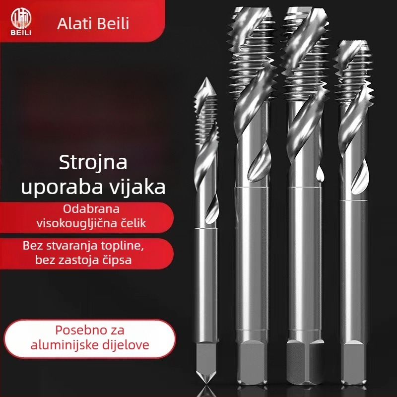 Bailey aluminijski spiralni svrdlo za strojnu navoj