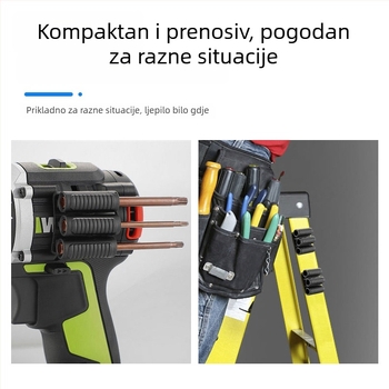 Držač za bitove odvijača s ljepilom 3M, organizator za bitove s 3 ili 4 rupe, klip za brzo oslobađanje, od ugljičnog čelika