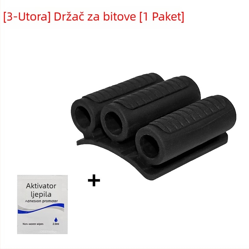 Držač za bitove odvijača s ljepilom 3M, organizator za bitove s 3 ili 4 rupe, klip za brzo oslobađanje, od ugljičnog čelika