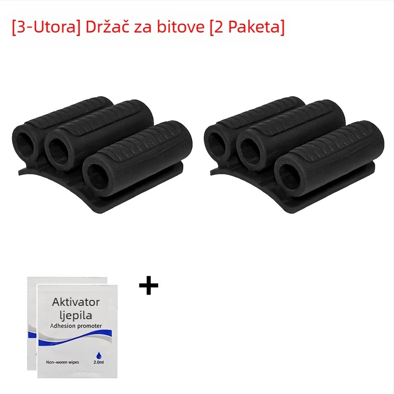Držač za bitove odvijača s ljepilom 3M, organizator za bitove s 3 ili 4 rupe, klip za brzo oslobađanje, od ugljičnog čelika