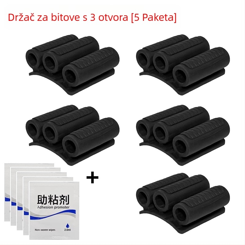 Držač za bitove odvijača s ljepilom 3M, organizator za bitove s 3 ili 4 rupe, klip za brzo oslobađanje, od ugljičnog čelika
