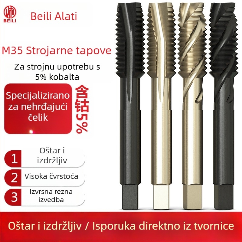 Bailey kobalt-sadržavajući spiralni nehrđajući čelični strojni tap