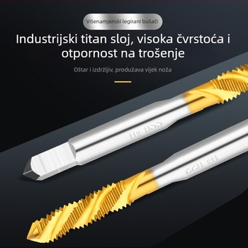 Spiralni taps HSS titanov premaz, metrički standard, strojni taps