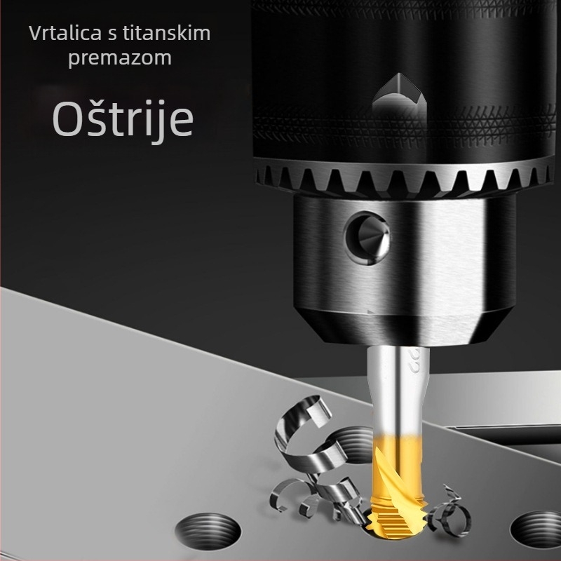 Spiralni taps HSS titanov premaz, metrički standard, strojni taps