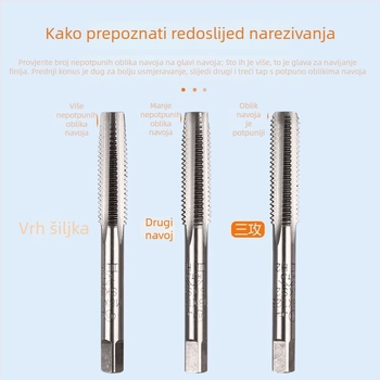 HTD Ručni Set Tapova za Imperijalne Navojne Navoje, Ručni Tapovi, Više Veličina
