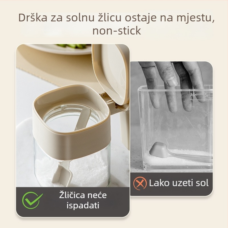 Chef Jun Plastični Set Posuda Za Začine S Zaštitom Od Vlage I Mogućnošću Otiska Logotipa