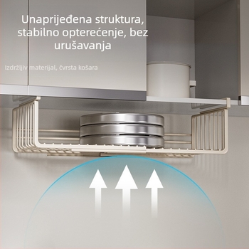 Kuhinjski regał za skladištenje – izvlazni, slojevit, viseći ispod ormarića; Pokretan, bez ugradnje; Materijal: 42749; Značka Jingming Home; 2024 lansiranje; Moderan minimalistički stil