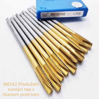 Tap HSS W6542 s produženim vrhom, titanovim premazom