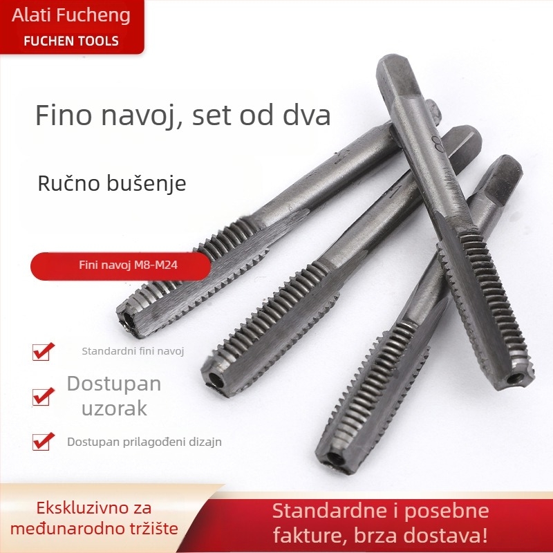 Fu chen Ručni set za fini navoj - za unutarnje navoje, kroz otvor