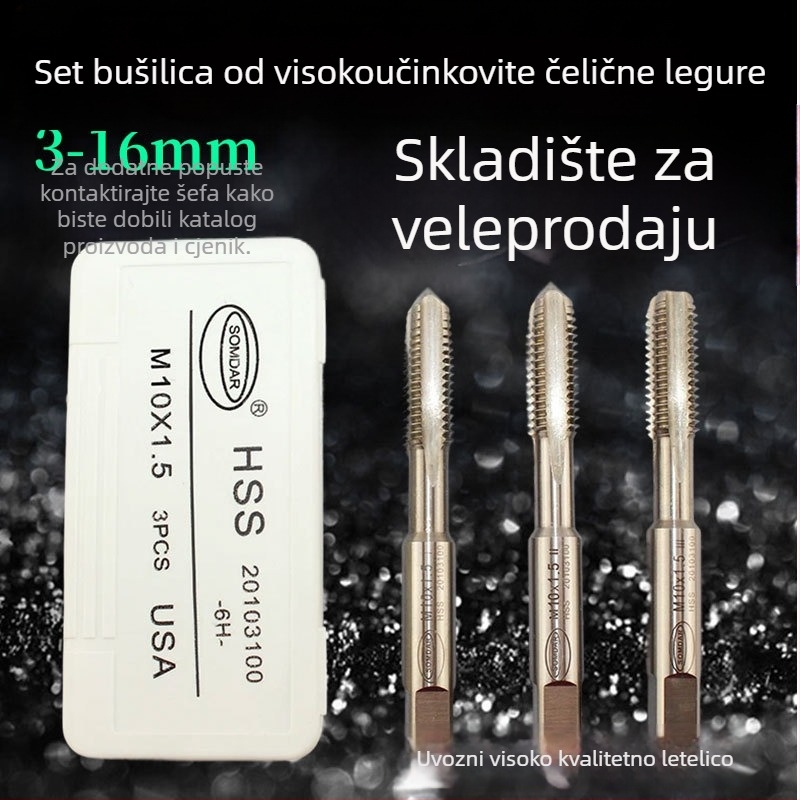 SOMDAR set od tri ručna metka, visoko kvalitetna čelično za nehrđajući čelik