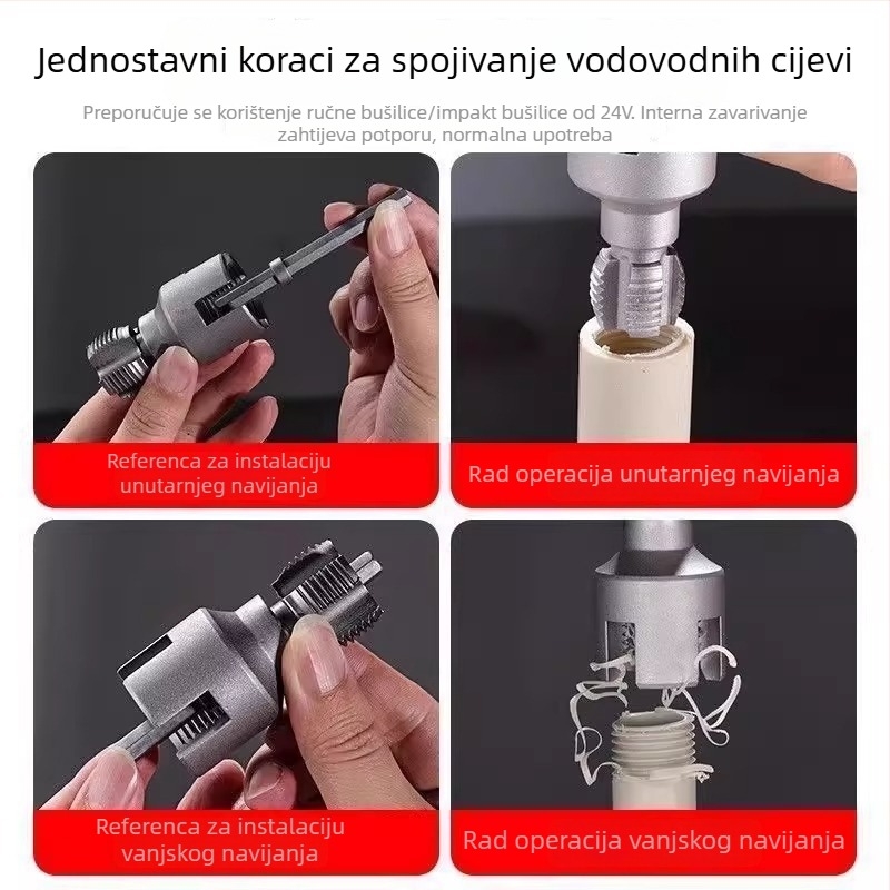 Alat za navoj Cijevi s integriranim unutarnjim i vanjskim navojem za PPR cijevi