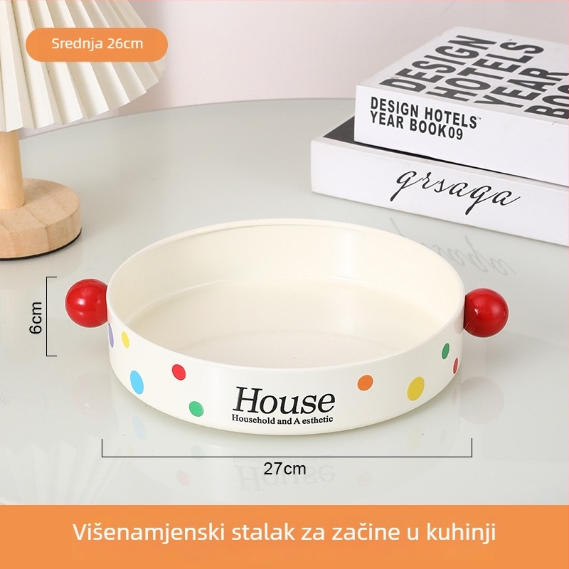 Okretni stalak za začine na kuhinjskom pultu, višenamjenski, karbonska čelična, moderni minimalistički stil, lansiran 2024