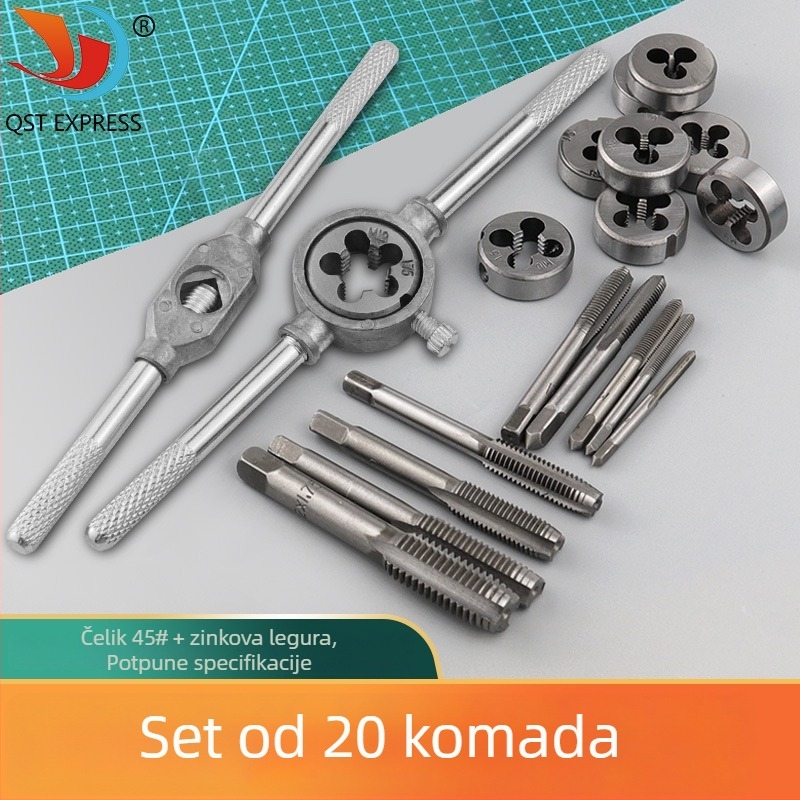Tap and Die set – Ručni Tap i Die alat, metrički, 20 kom.