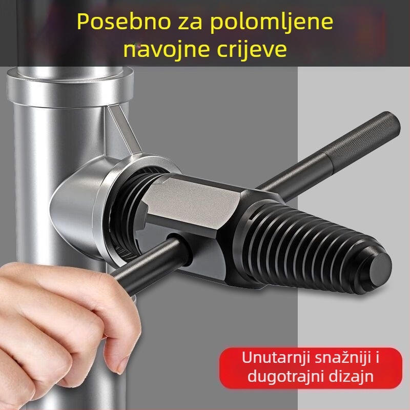 Univerzalni alat za izdvajanje navoja s slavina i cijevi za uklanjanje prekinutih navoja