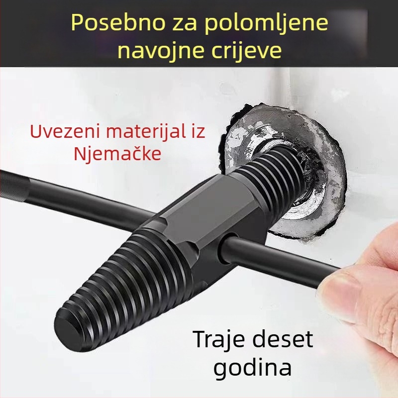 Univerzalni alat za izdvajanje navoja s slavina i cijevi za uklanjanje prekinutih navoja