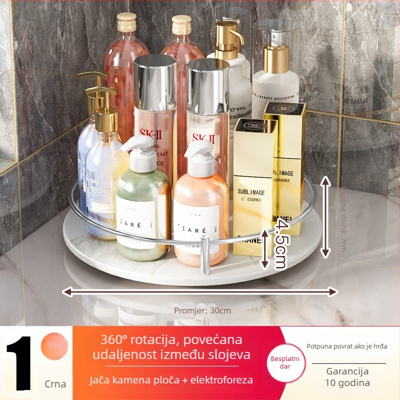 Xinbei okretni stalak za začine na kuhinjskom pultu, od ugljičnog čelika, za ulje, sol, umake i ocat